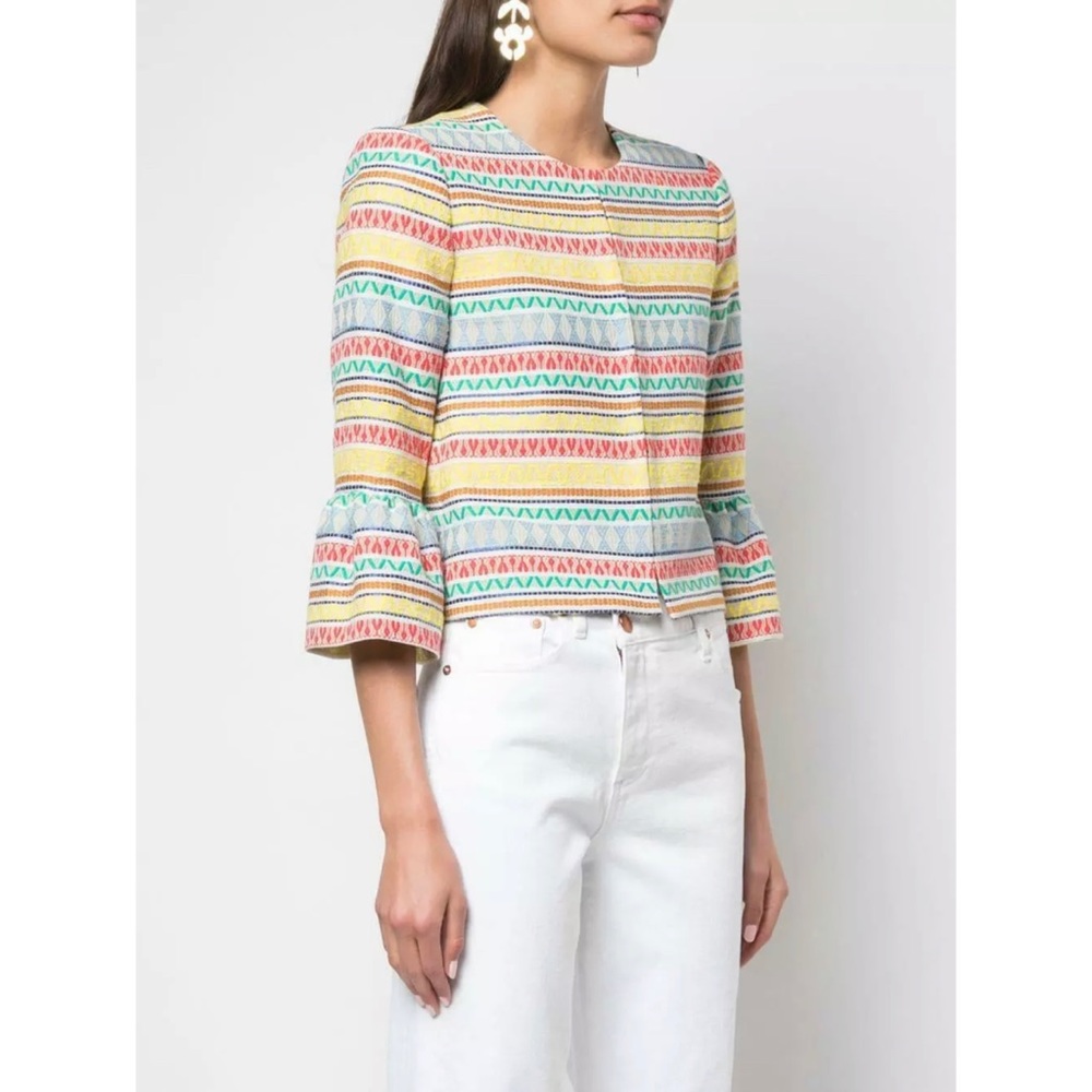 Kidman Stripe Ruffle Cuff Jacket - Multicolor - Picture 2 of 8